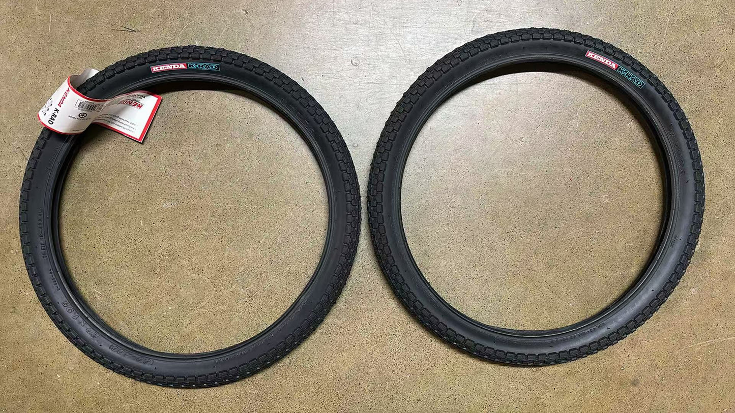 20 x 1.95 Kenda K-Rad Bike Tire, Pack of 2 Tires