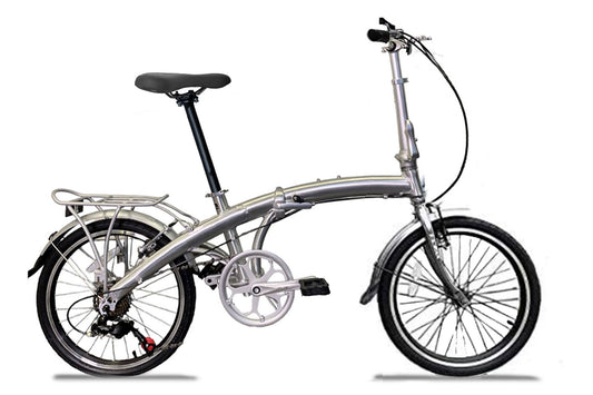 Silver Ace 20" - SOLOROCK 20" 7 Speed Aluminum Folding Bike
