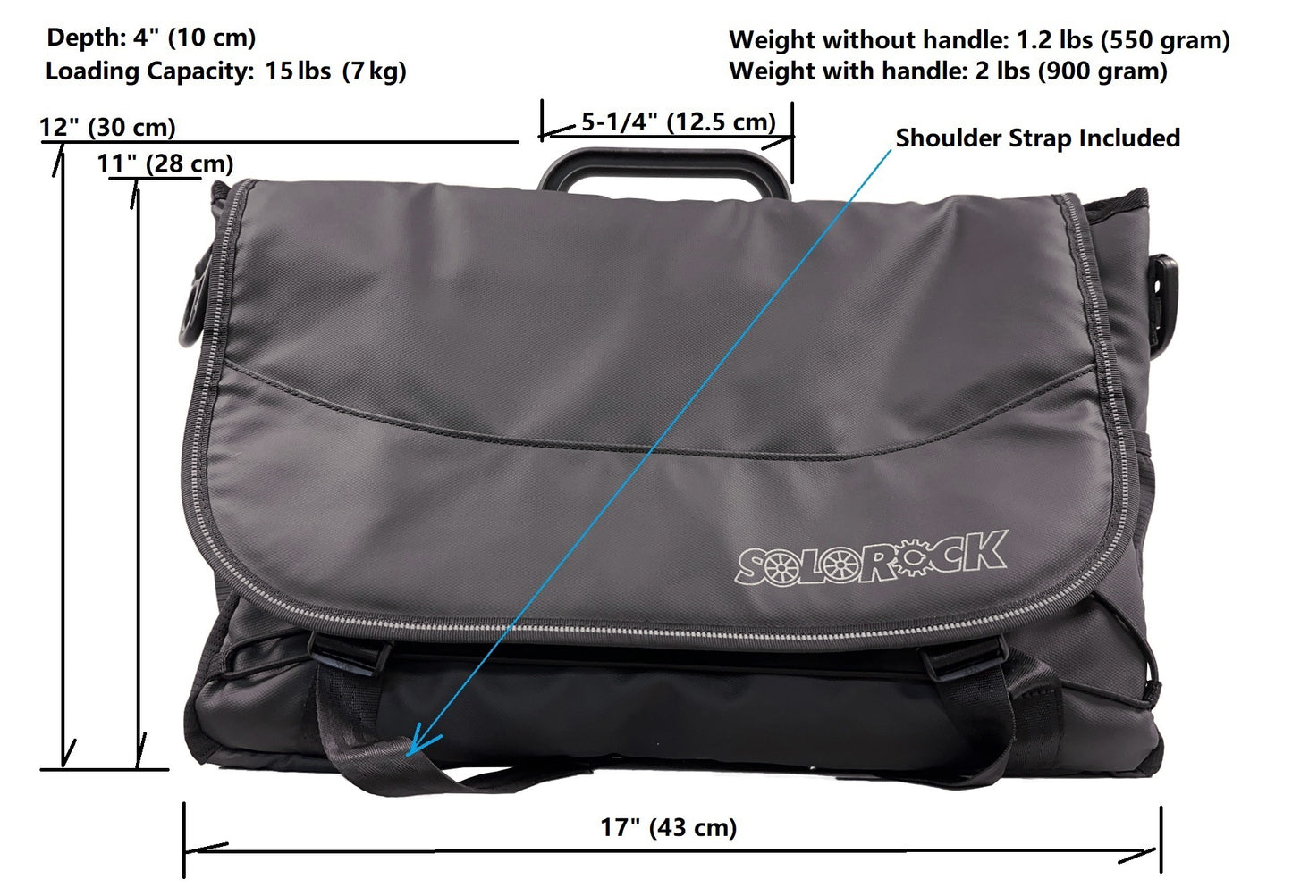 Sacoche avant pour vélos pliants en aluminium SoloRock