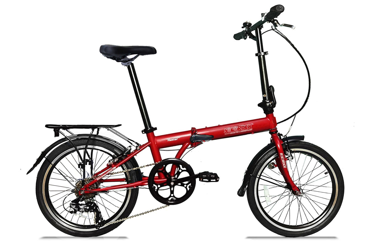 Hunter - SOLOROCK 20" 7 Speed Upgraded Steel Folding Bike