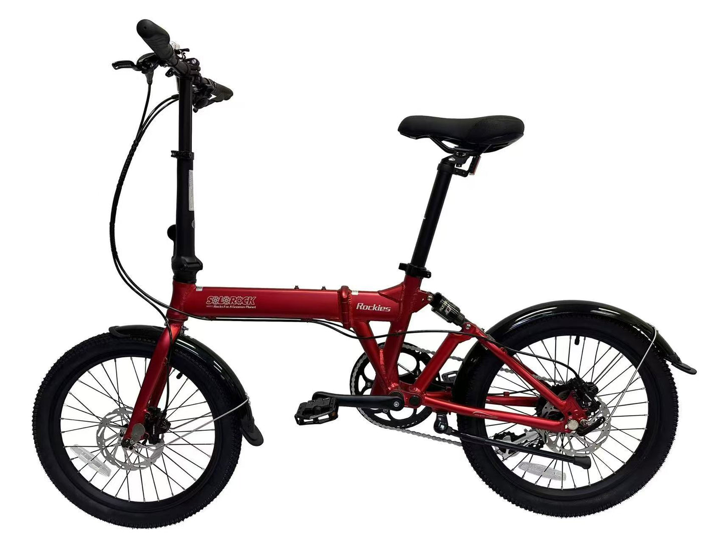 Rockies - SOLOROCK 20" 8 Speed Aluminum Folding Bike - V-Brake