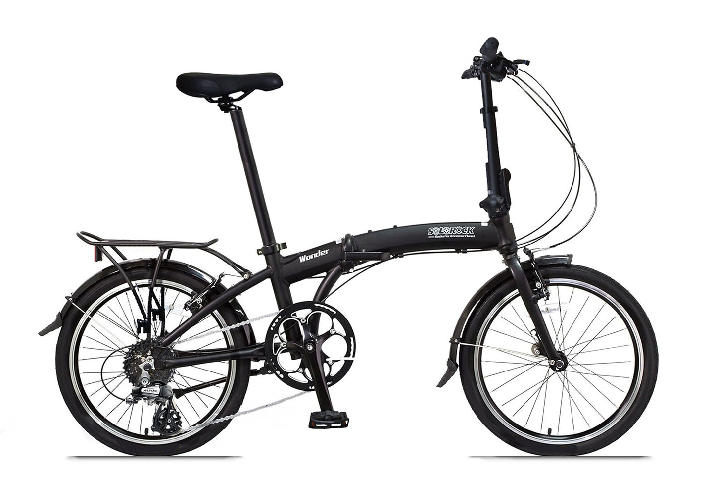 Wonder - SOLOROCK 20" 8 Speed Aluminum Folding Bike - V-Brake