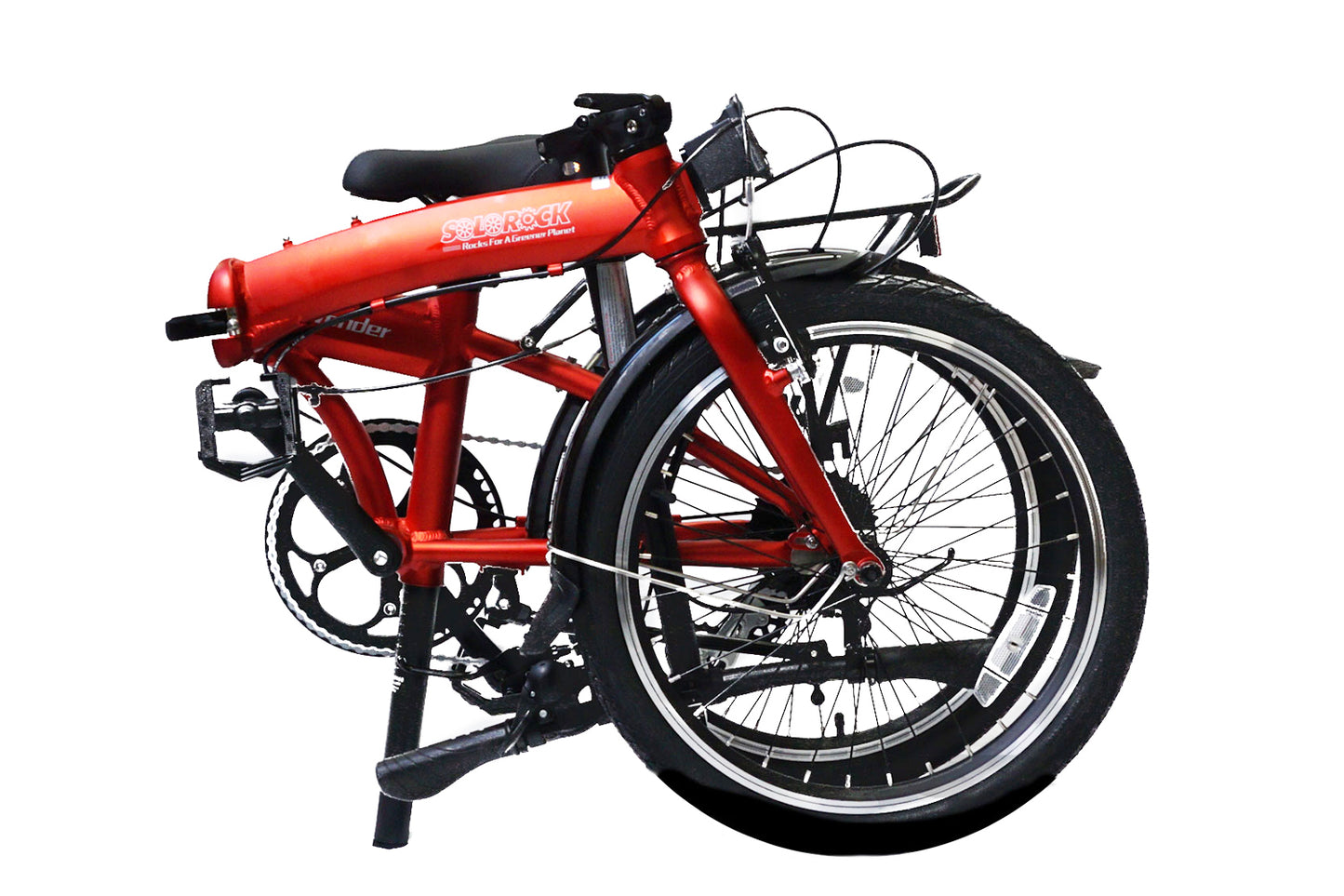 Wonder - SOLOROCK 20" 8 Speed Aluminum Folding Bike - V-Brake