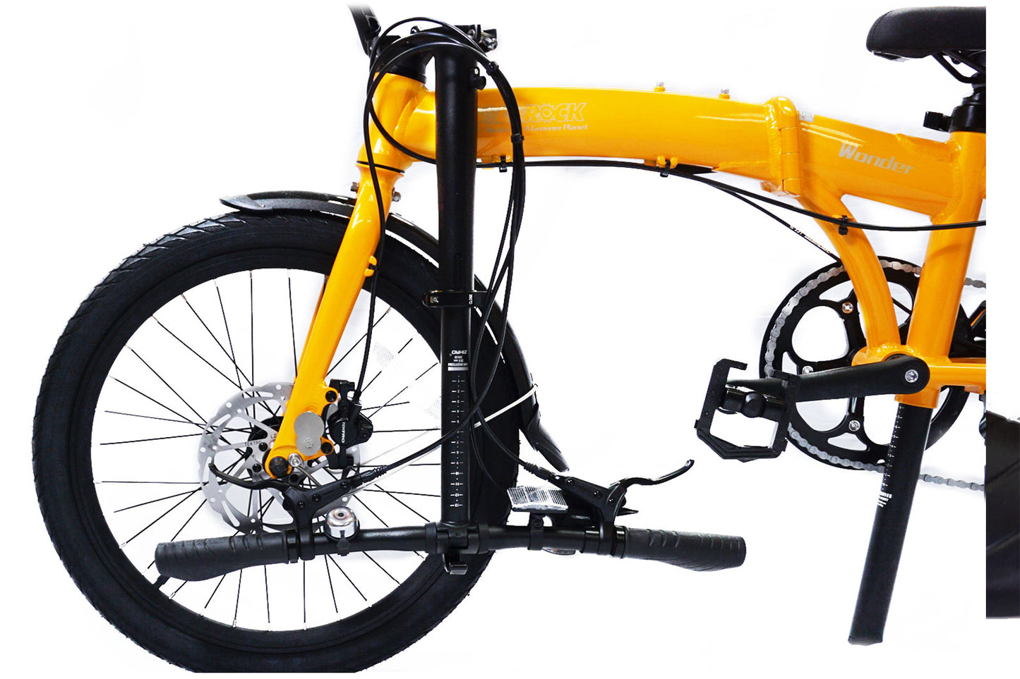Wonder - SOLOROCK 20" 8 Speed Aluminum Folding Bike - Hydraulic Disc Brakes