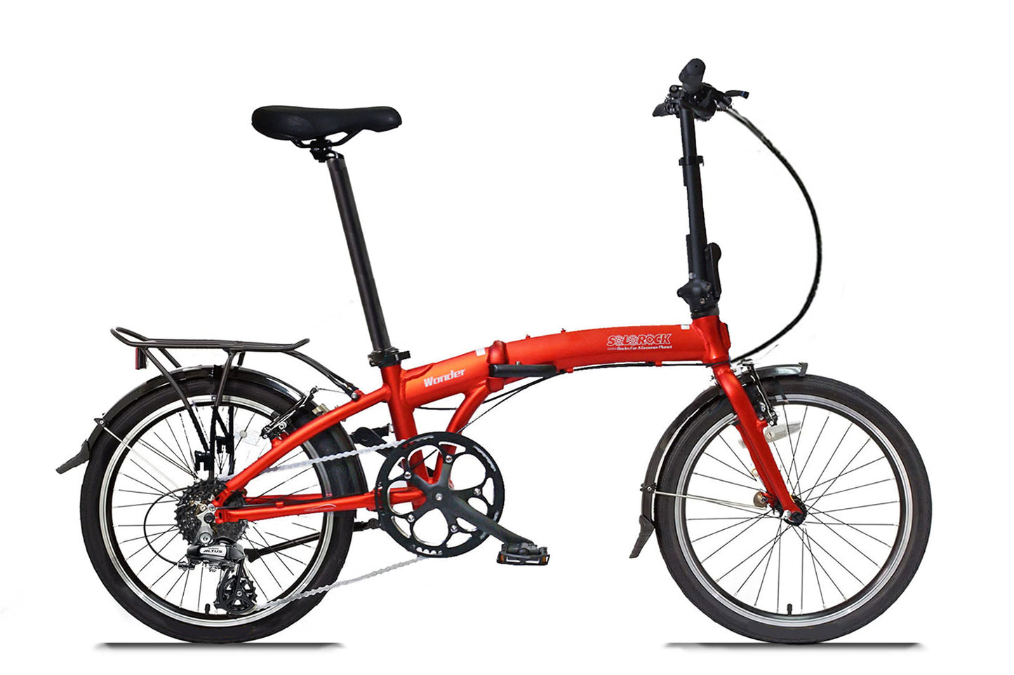 Wonder - SOLOROCK 20" 8 Speed Aluminum Folding Bike - V-Brake