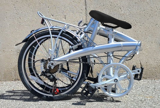 Silver Ace 20" - SOLOROCK 20" 7 Speed Aluminum Folding Bike