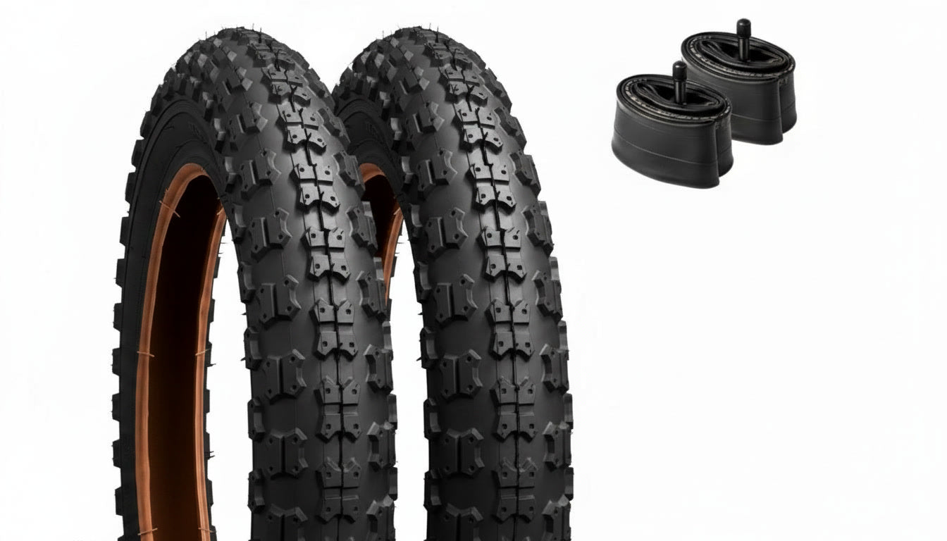 12.5" x 2.25" Tire & Tube, Pack of 2 Tires & 2 Inner Tubes