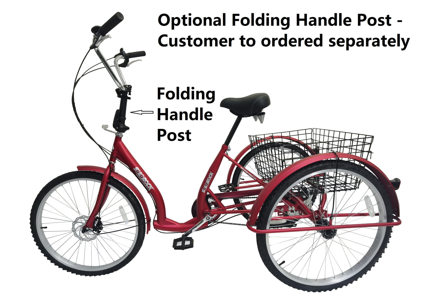 SOLOROCK 24" 6 Speed Tricycle - Ugile246