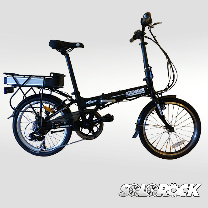 Aluminum Hunter eBike - SOLOROCK 20" 8 Speed Derailleur Folding eBike