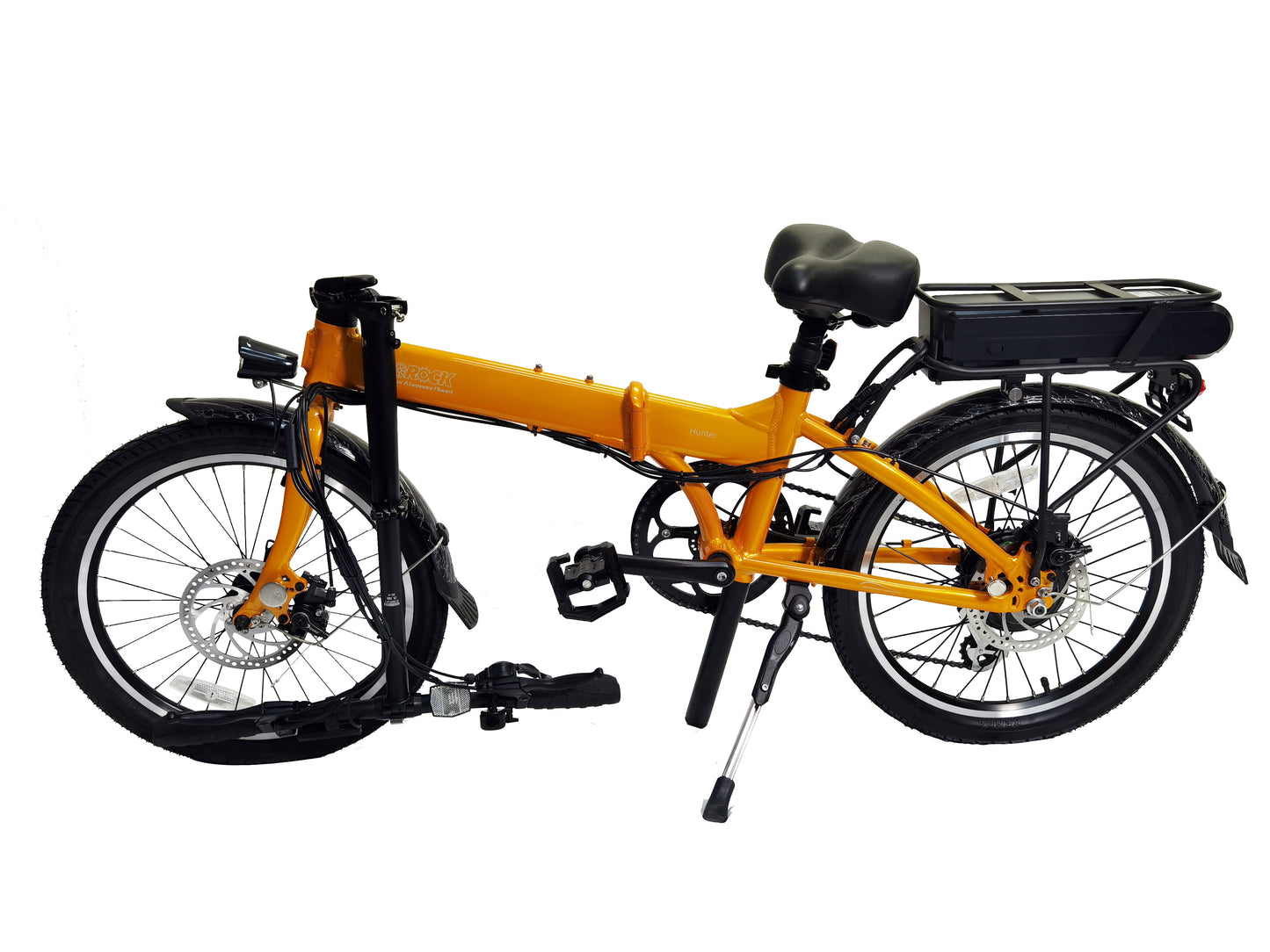 Aluminum Hunter eBike - SOLOROCK 20" 8 Speed Derailleur Folding eBike