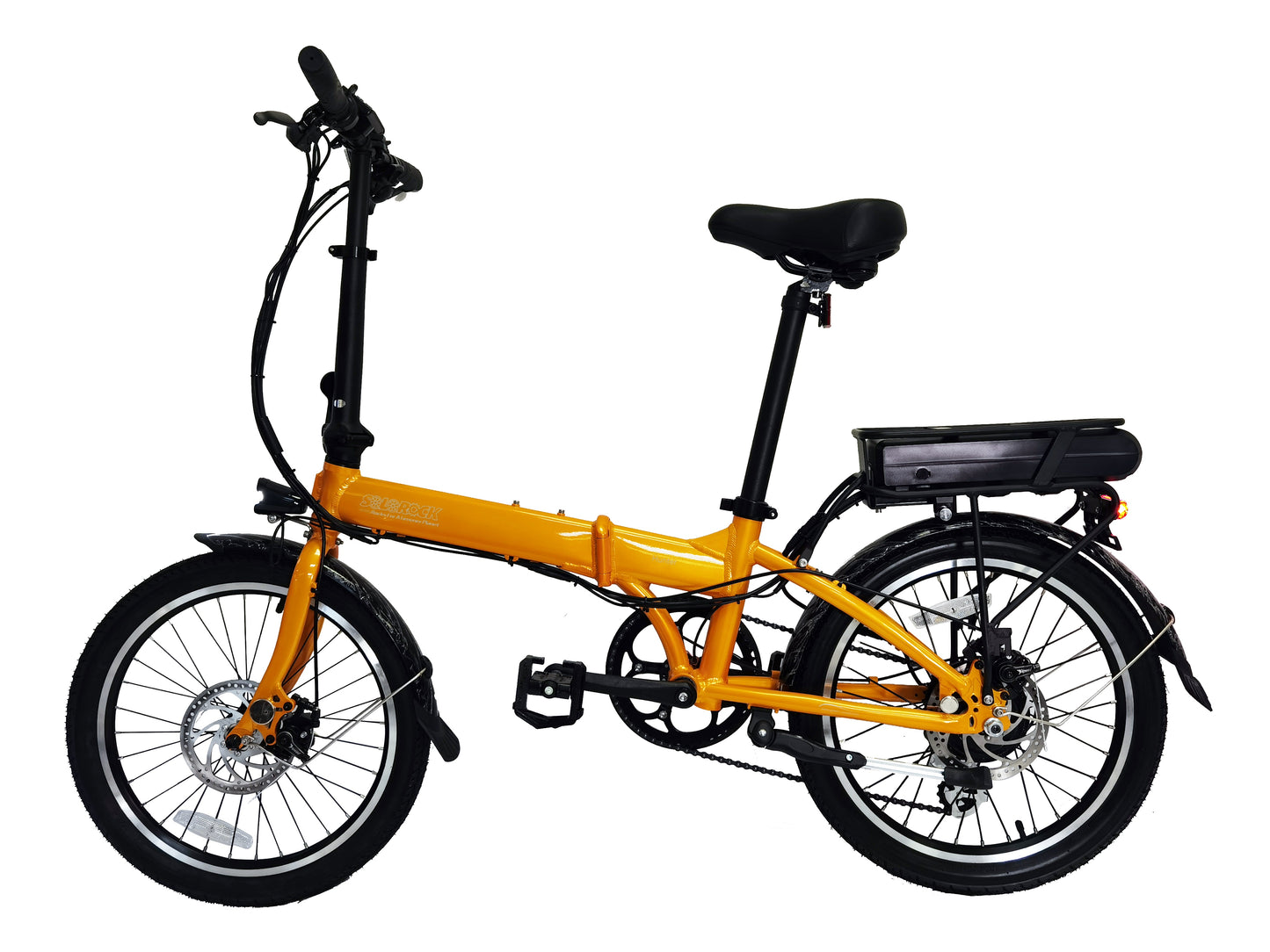 Aluminum Hunter eBike - SOLOROCK 20" 8 Speed Derailleur Folding eBike