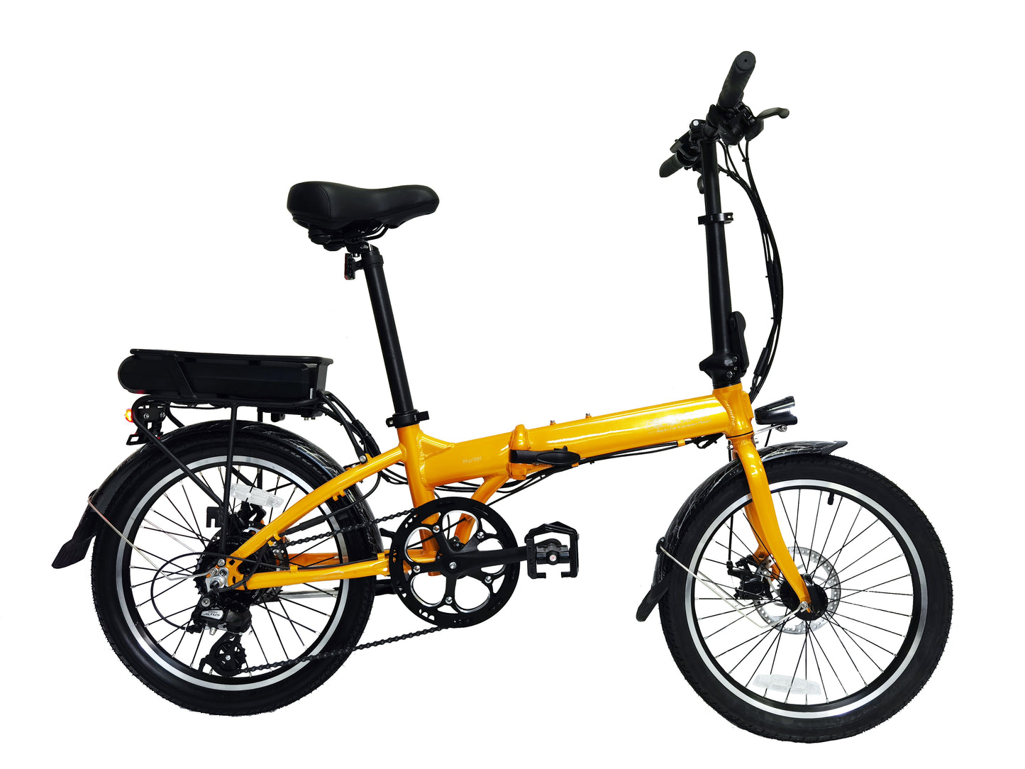 Aluminum Hunter eBike - SOLOROCK 20" 8 Speed Derailleur Folding eBike