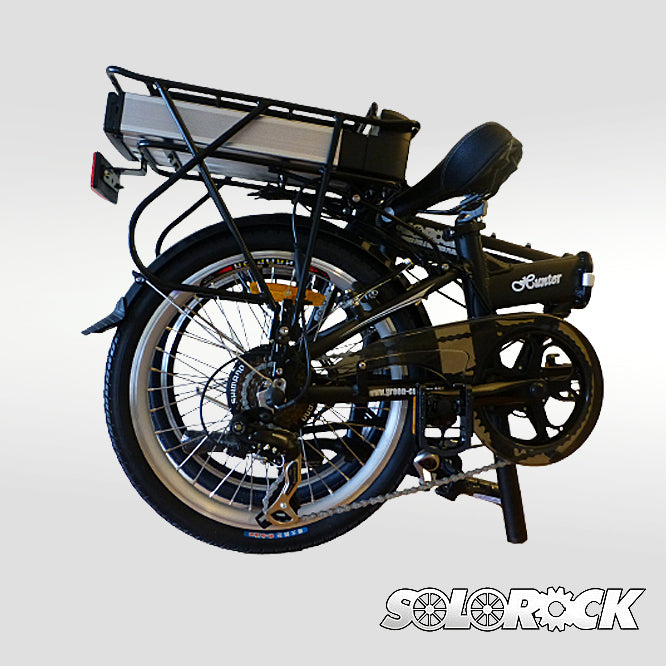 Aluminum Hunter eBike - SOLOROCK 20" 8 Speed Derailleur Folding eBike