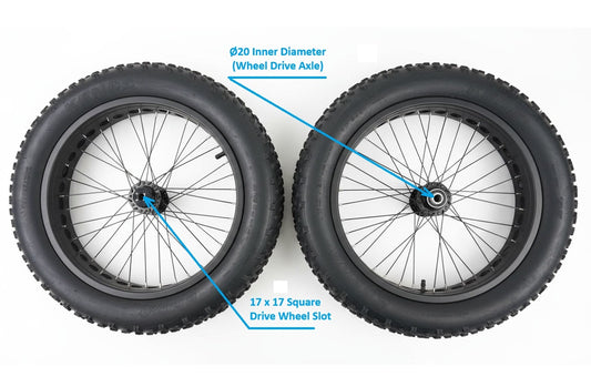 20" x 4" Fat Tire Rear Wheel for Tricycle, Electric Tricycle