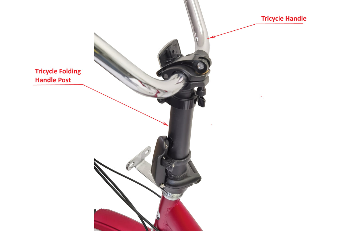 SoloRock Tricycle Handle Post Aluminum Folder