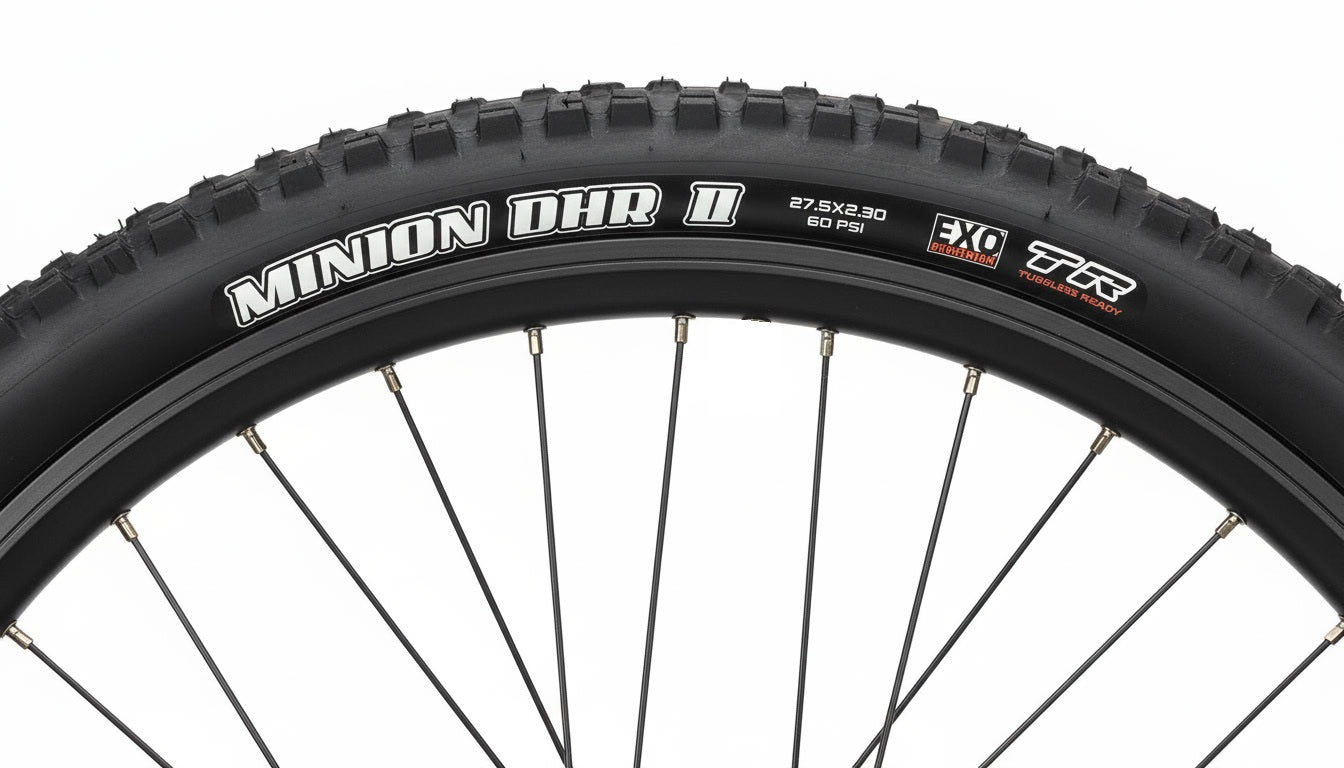 27.5" x 2.3" Maxxis Manion DHF Front Tire, DHR II Rear Tire, Optional CST Inner Tube