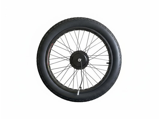 Electric Bike Hub Motor Wheel for 4" x 24" Fat Tire e-Bike & e-Trike, Front Drive