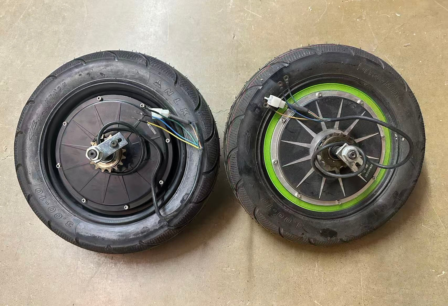 3" x 10" Motor Wheel Assembly for Scooter Style Ebike
