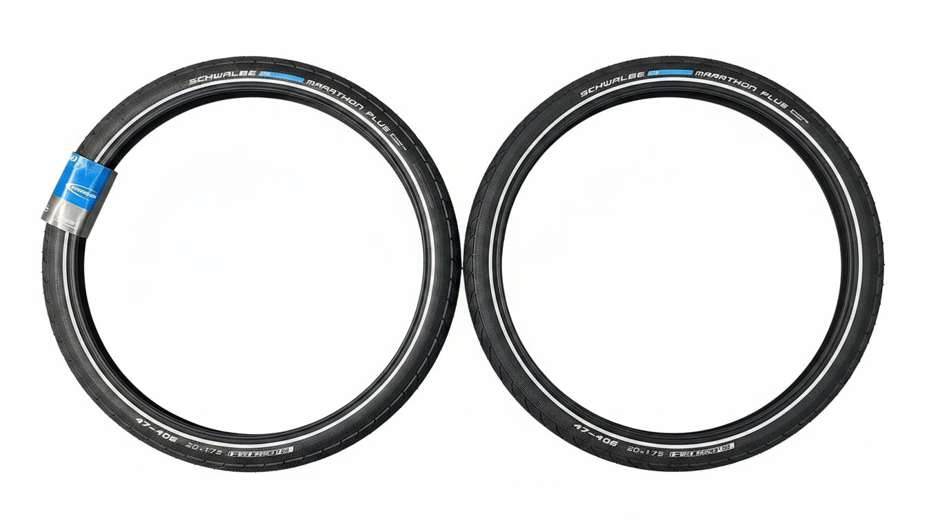 20" x 1.75" Schwalbe Marathon Plus Bike Tire, E-Bike Ready