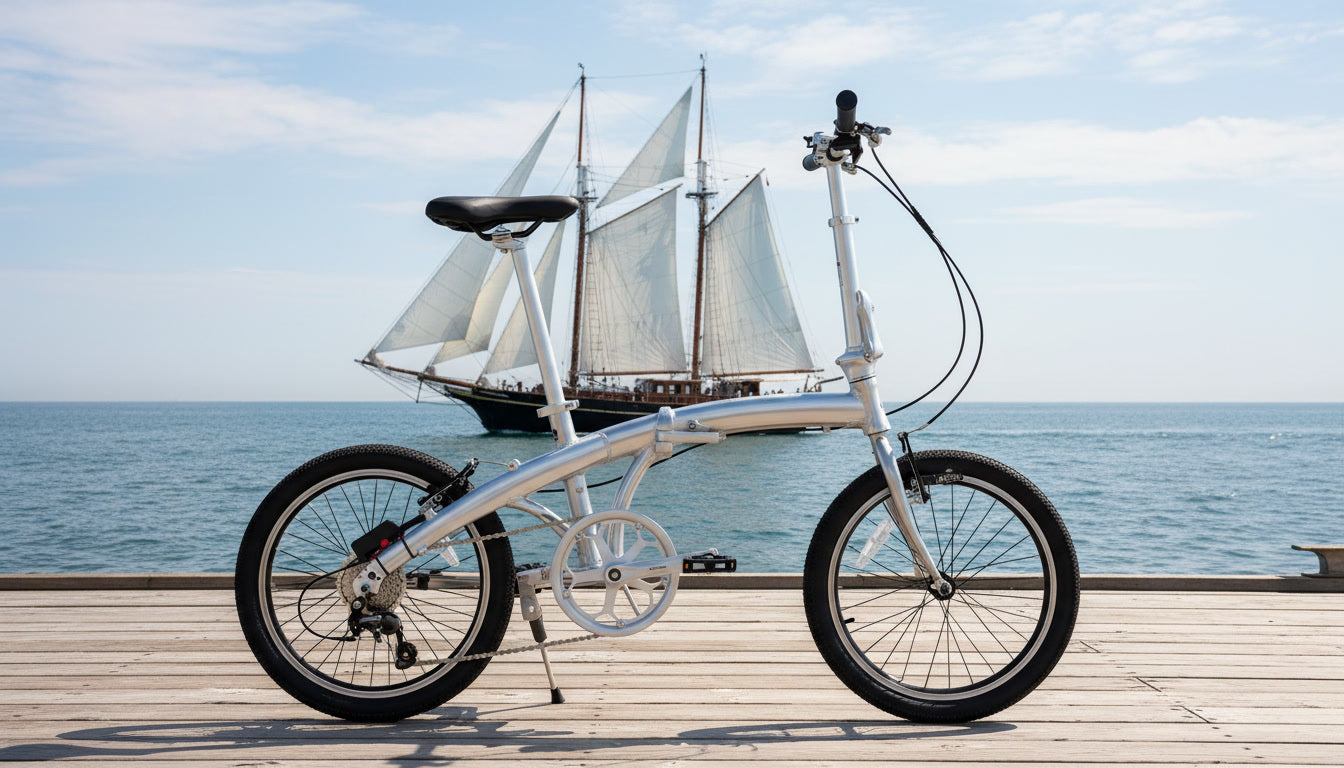 Vélo pliant Silver Ace 20" - SOLOROCK 20" 7 vitesses en aluminium