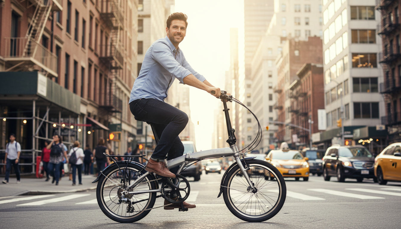 Wonder - SOLOROCK 20" 8 Speed Aluminum Folding Bike - V-Brake