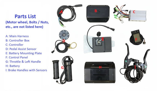 SoloRock Electric Tricycle Conversion Kit, Front Drive Motor & Lithium Battery