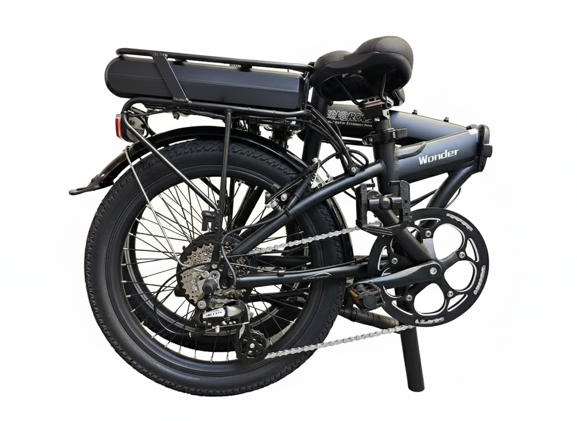 Vélo électrique pliable Aluminium Wonder 20 pouces, disque hydraulique, 8 vitesses, Shimano 350 W, 36 V, 14 Ah