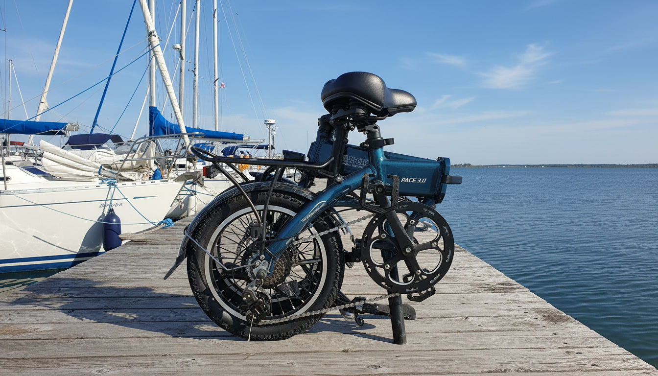 Pace 3.0 Ebike - SOLOROCK 16" 7 Speed Aluminum Folding e-Bike