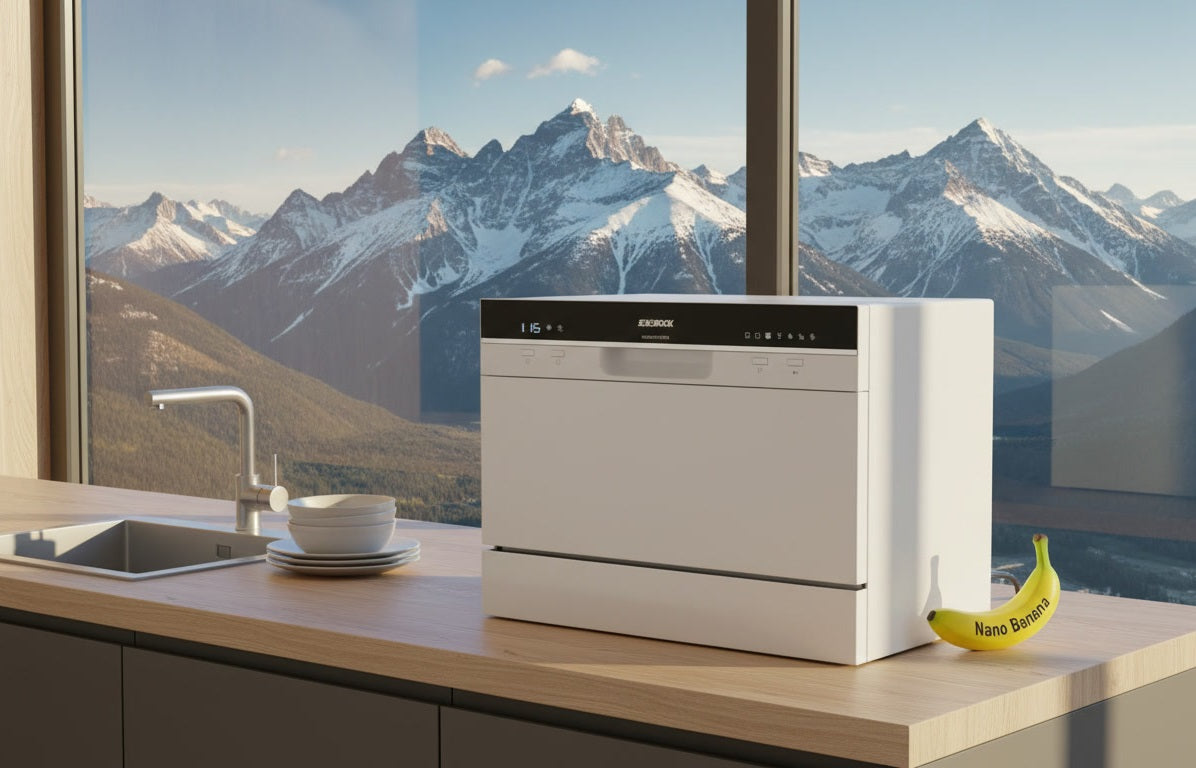 SoloRock 6 Settings Countertop Dishwasher - White