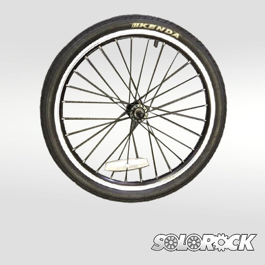 20" x 1.5" 74mm Fork Spacing Front Rim, with tire, with inner tube