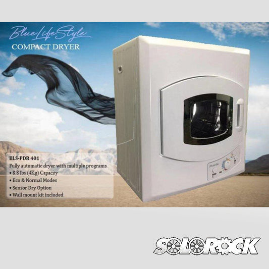 BlueLifeStyle 4 kg 8.8 LBS 2.65 cb ft 110V Compact Portable Laundry Dryer - White
